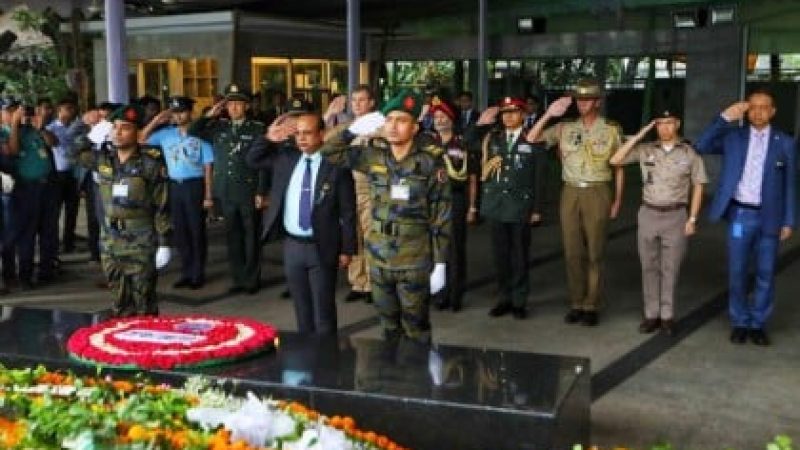 ডিজিএফআই প্রধানের নেতৃত্বে বঙ্গবন্ধুর প্রতি বিদেশি সামরিক উপদেষ্টাদের শ্রদ্ধা