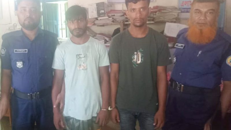 উজিরপুর ১ কেজি গাঁজাসহ দুই মাদক কারবারি পুলিশের খাঁচায়